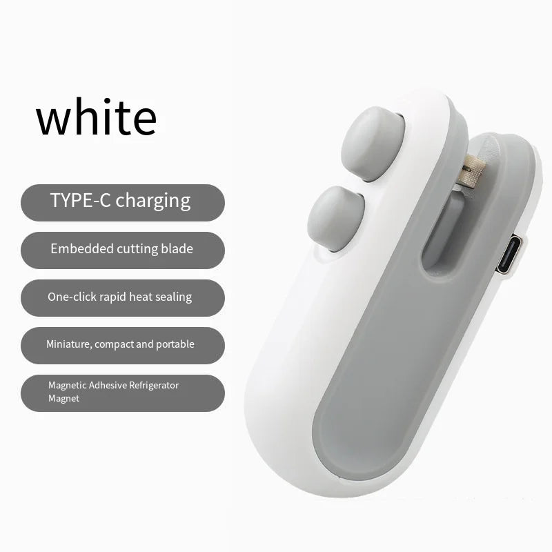 USB Rechargeable Mini Bag Sealer – Keep Your Food Fresh in Seconds